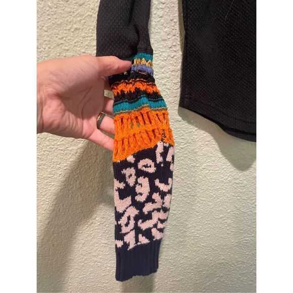Free People Womens Multi-Color Crochet Sleeves Switch It Up Thermal Top Size XS - Picture 7 of 7